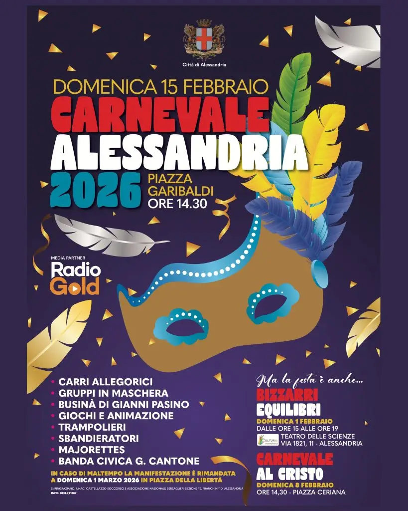 Domenica 15 febbraio – Carnevale Alessandria